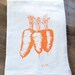 Carrots Screen Printed Kitchen Cotton Flour Sack Tea Towel - Eco Friendly and Reusable