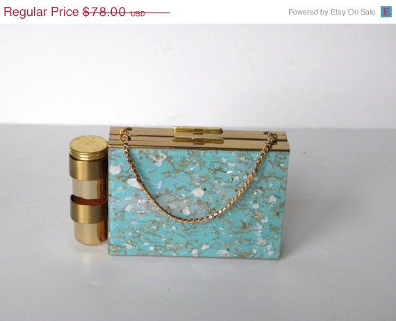 SALE Zell Compact, Zell Fifth Avenue Carry All Case, Vintage Compact, Lipstick Case