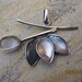 Olive Branch Shaped Sterling Silver Pendant