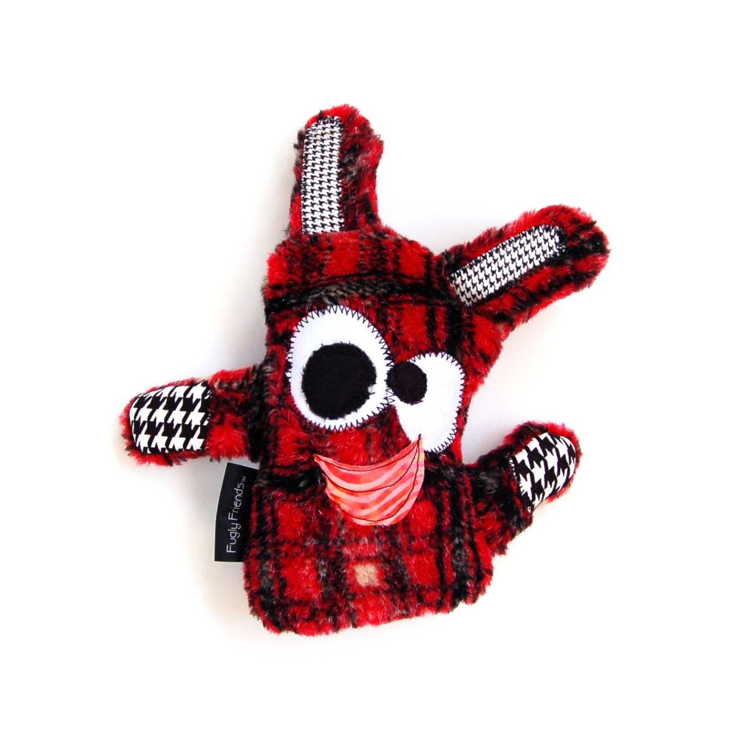Medium DurableStuffing Free Dog Toy with Secret Heart Fortune & Squeaker- Meatsah Balls by Fugly Friends