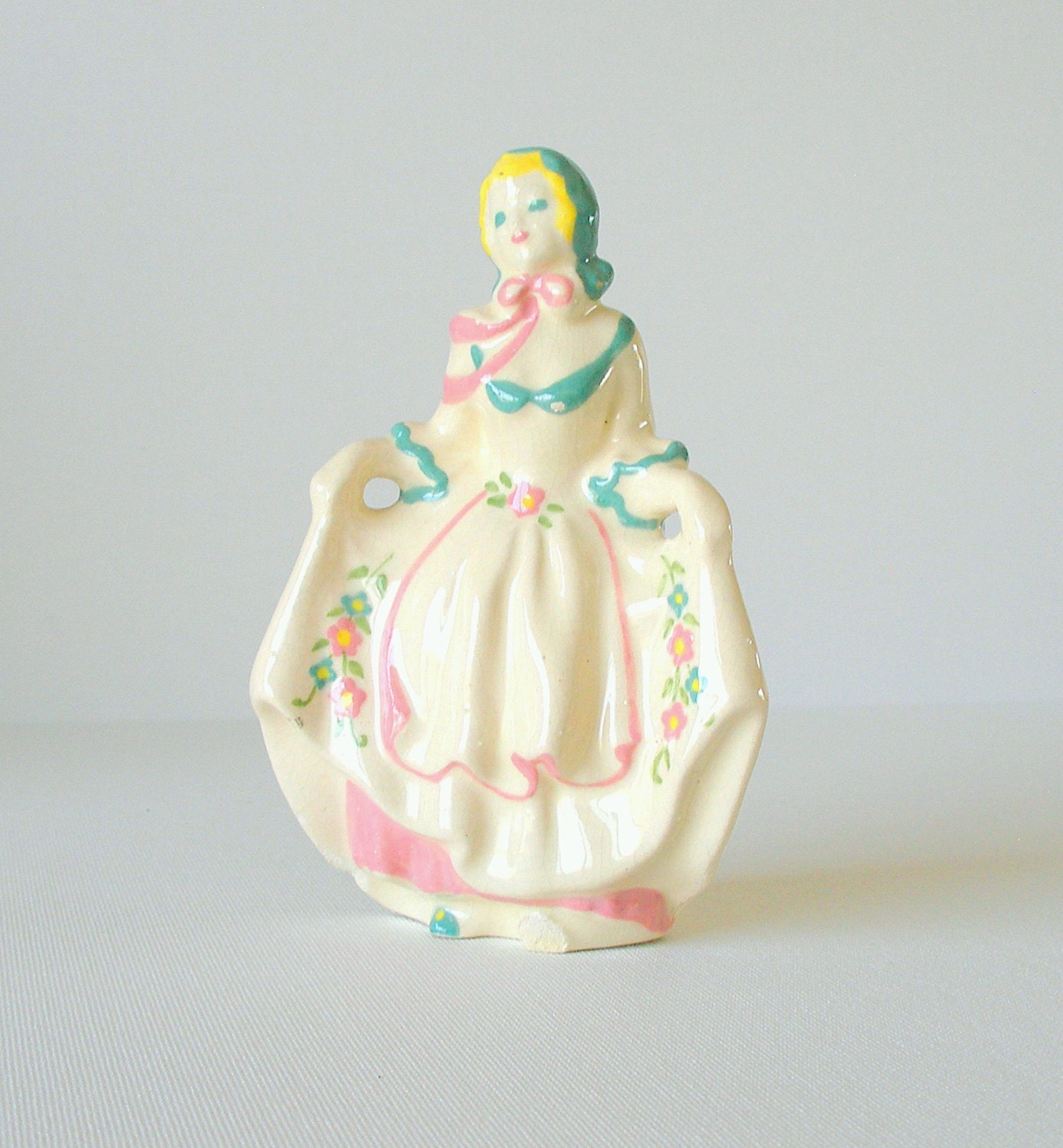 Little Lady Figurine 1930's Cottage Chic Collectible Home Decor