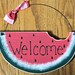 Large Wooden Welcome Watermelon Sign