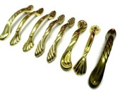 8 NEW Polished Brass Pulls