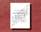 Wedding Handkerchief Sign
