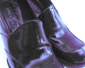 Vintage Black Ladies Shoes Narrow Shoes Black Leather Shoes Italian Leather Shoes Anne Klein Designer Shoes Ladies Size 7.5 High Heel Loafer