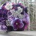 Beautiful , Brooch, Silk and Satin Wedding Bouquet , Just for You... Made to Order