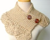 Tea Leaves Chunky Knit Cowl, Linen Sand Beige