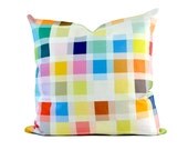 Cotton Pillow Cover - Color Blocks Pattern, 18" x 18"  Artwork, Illustration, Geometric, Modern, Illustration