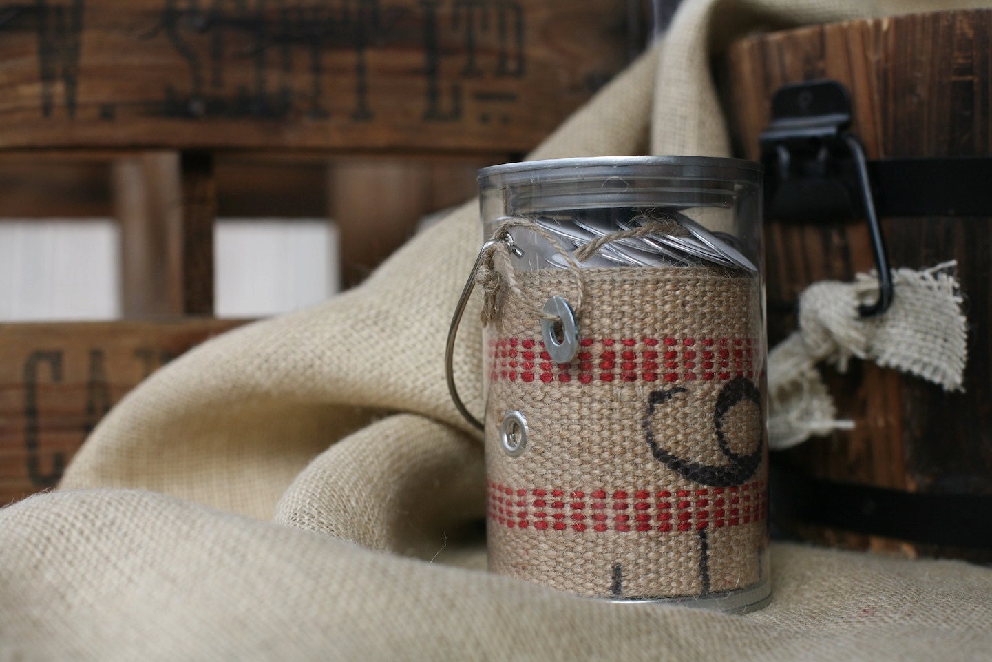 Handmade Vintage Jute Growth Chart : Watch Me Grow