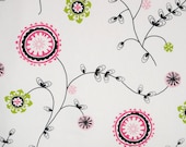 Photography Backdrop - Floral on White With Top and Bottom Rod Casings - 4.5' x 5.5'  READY TO SHIP