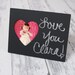 Chalkboard Photo Frame- Great gift for Valentines, Weddings, Birthdays, Anniversaries, etc. Freestanding, chalk included.