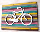 Wooden Bicycle Art Pallet Background Wall Decor Wooden Bike Sign Bicycle Art
