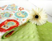 Minky Baby Blanket - Little Friends Animal Frames Flannel 30"x36"