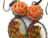 Fairy in the Flowers Photo Earrings