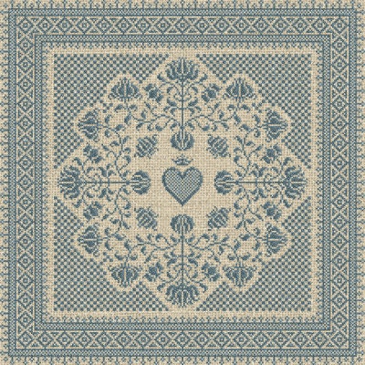 Floral Heart Pillow Cover - Cross Stitch Pattern - Instant Download PDF Booklet