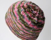 Hand Knit Zig Zag Hat in Madelinetosh Tosh Merino Light Mansfield's Garden Party
