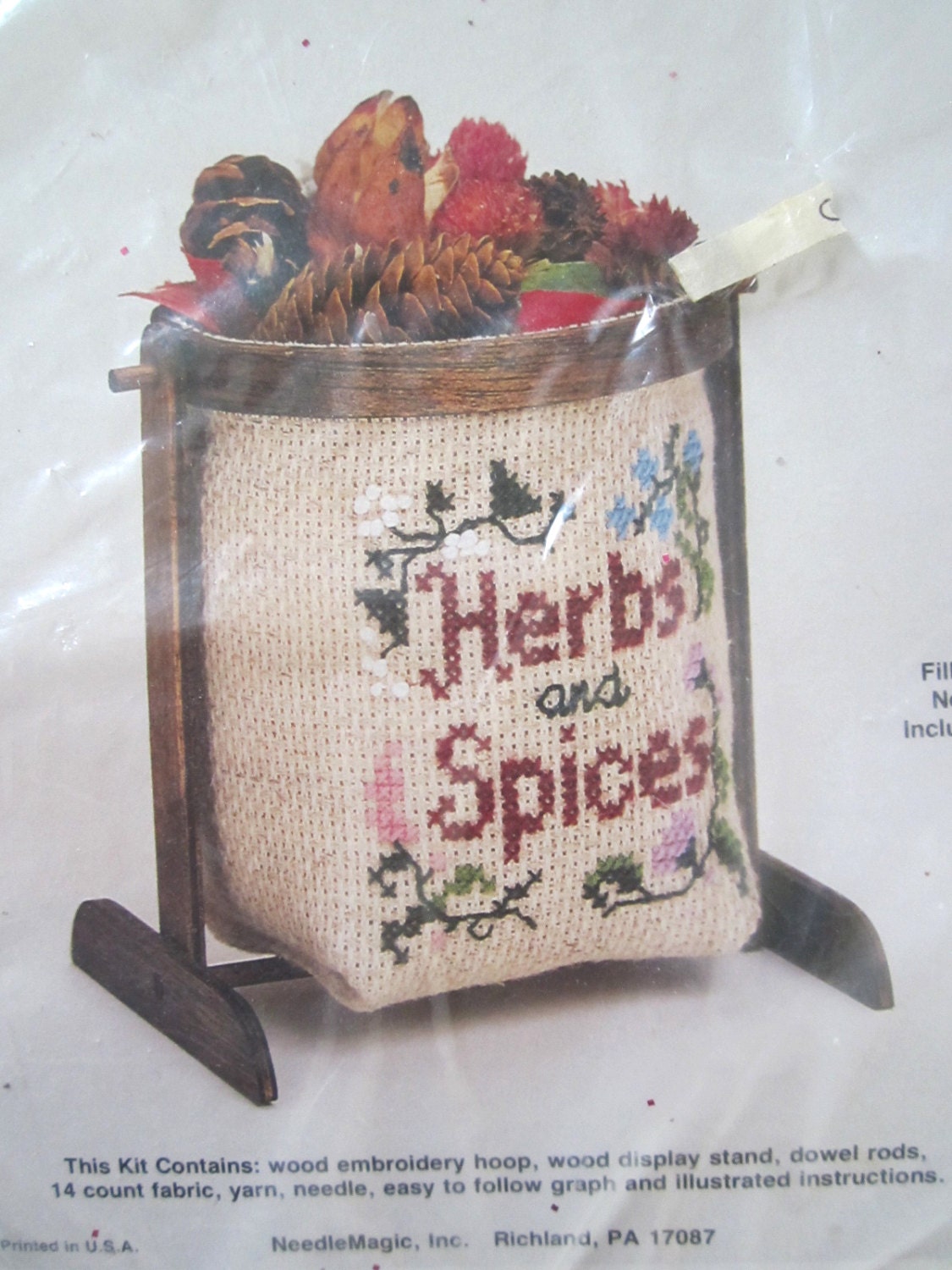 Needle Magic Counted Cross Stitch Kit Herbs by PickersParadise