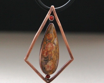 Bird's Eye Rhyolite with Garnet Necklace