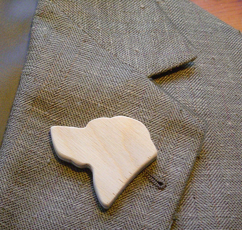 Wedding BOUTONNIERES - DIY - Ready to finish Your WAY - Hand Carved - Groom is the Top Dog