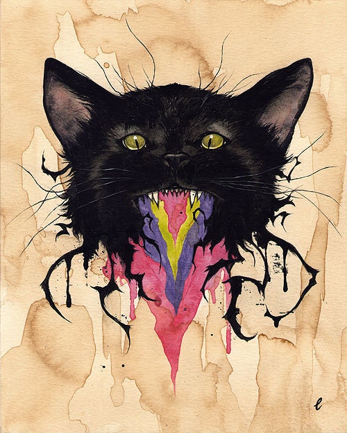 Original drawing - "Open" series, XIII (Cat)