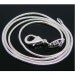 On Sale 50% off STERLING SILVER NECKLACE Snake Chain Lobster Claw  2mm 24" Long Bead Necklace gift girl jewelry