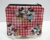 Mickey Mouse And Minnie Zipper Pouch (Disney)