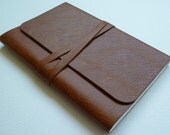 Leather Bound Notebook/Journal Golden Tan With Antique Finish  Handmade
