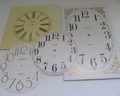 Set of 4 Paper Clock Faces--Verichron Clock Face--Vintage Clock Part