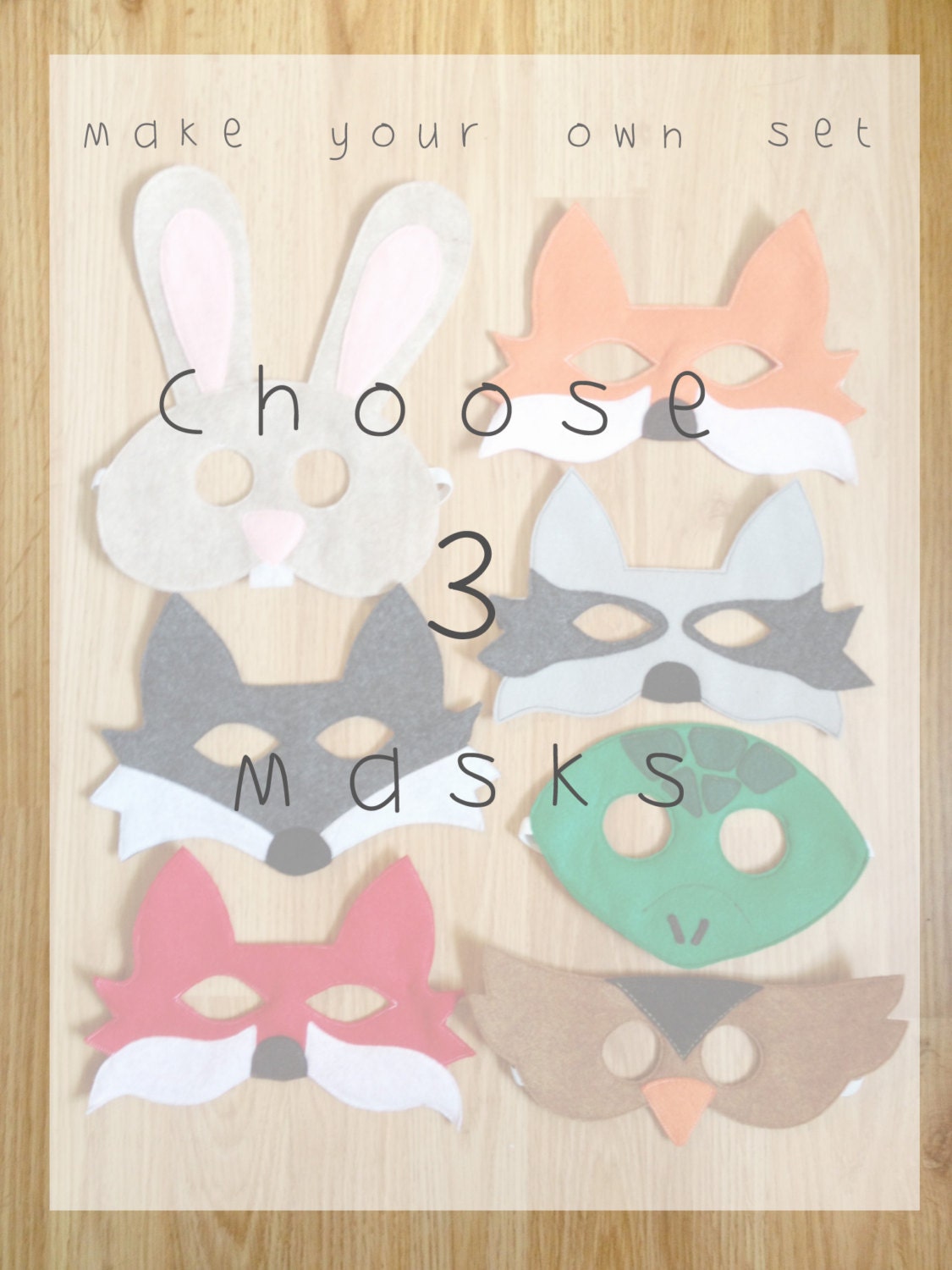 Choose 3 Masks-- ADULT