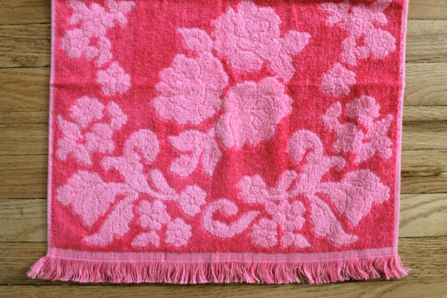 Pretty Pink Floral Bath Hand Towel