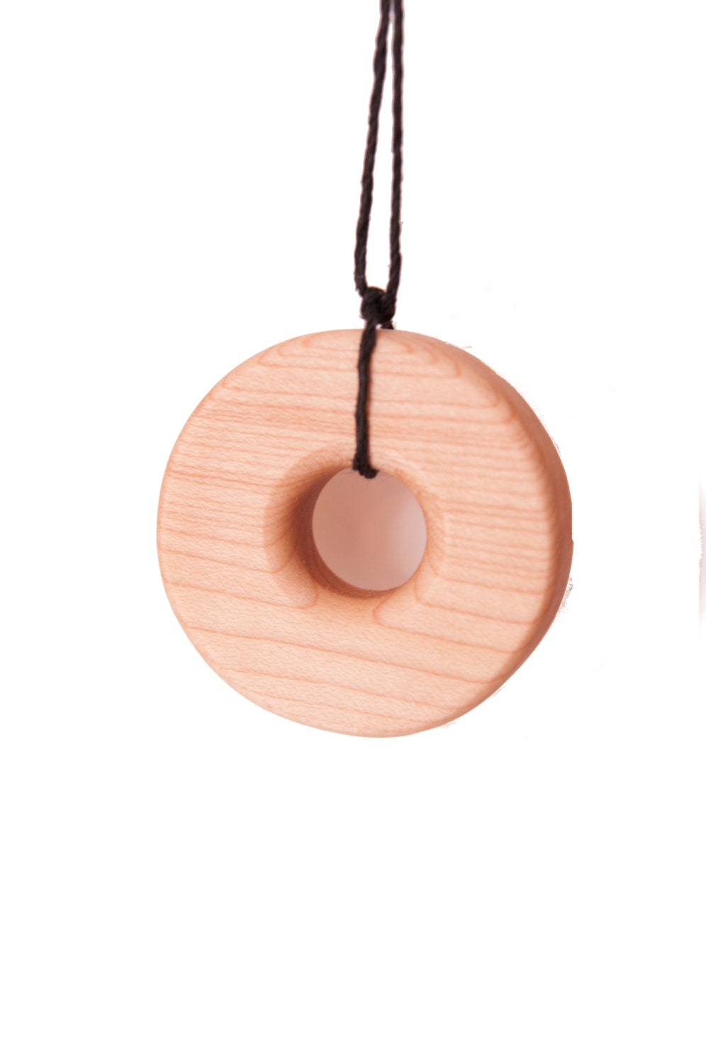 Nursing Necklace for Mom and Teething Babies - Wooden Donut