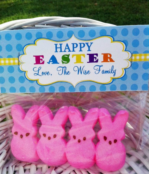 Personalized Easter Tags Printable - Classroom Treat Tags, Gift Tags, or Easter Party Favor Tags - My Lil' Peep