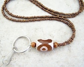 Copper Beaded Id Lanyard, Badge Holder by Eyewearglamour on Etsy