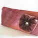 Wedding Ombre Clutch with a Flower Brooch Personalized Gifts, Mother of the Bride Gift, Mother of the Groom Gift, Cosmetic Bag