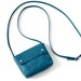 Genuine Leather Mini Crossbody Purse in Blue Coral, adjustable strap, leather handbag, metallic brown purse, H9x W12x D2 cm