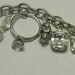 Rhinestone Charm Bracelet, Crystal Rhinestone Charms, vintage jewelry, charm bracelet, upcycled, recycled, eco friendly bracelet
