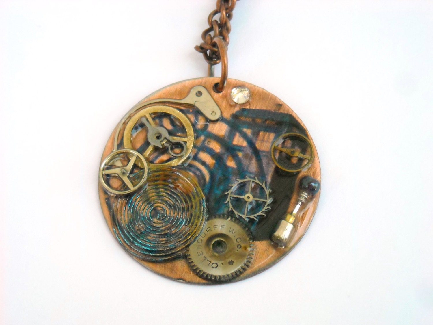 Doctor Who Necklace "Gallifreyan Dream in Copper III"