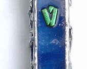 Beach Mezuzah fused&stained glass handmade by dalit glass