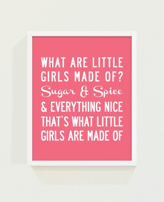 Sugar & Spice - Little Girls Print 8"x10" Il_570xn