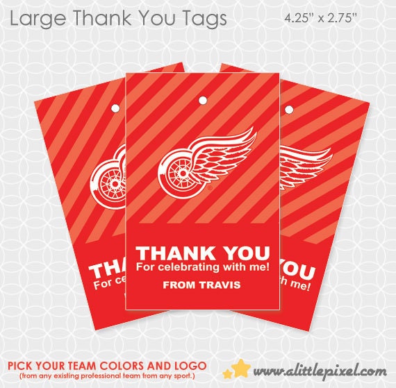 Any Sport Team Party Thank You Tags - Personalized Printable Il_170x135