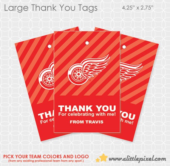 Any Sport Team Party Thank You Tags - Personalized Printable Il_570xn