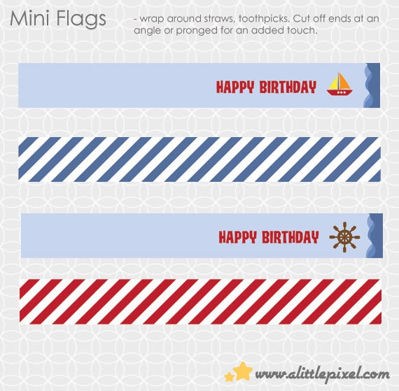 Sailboat Party Mini Flags Il_570xn