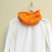 Orange Lace Cowl / knitted scarf for a romantic woman / sunny color /  handmade by theyarnkitchen