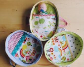 Little doll bassinet, soft cot for dolls, baby doll basket. Zakka carrycot for kids. Small doll carrier. Role play.
