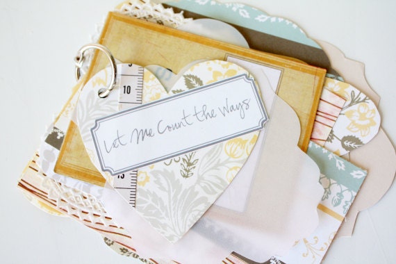 Let Me Count the Ways No. 4  - Anniversary Gift - Everafter Tag Mini Album Kit