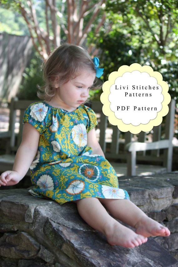Ava Peasant Dress Pattern- Instant Download PDF Pattern and Tutorial- Livi Stitches Sewing Pattern