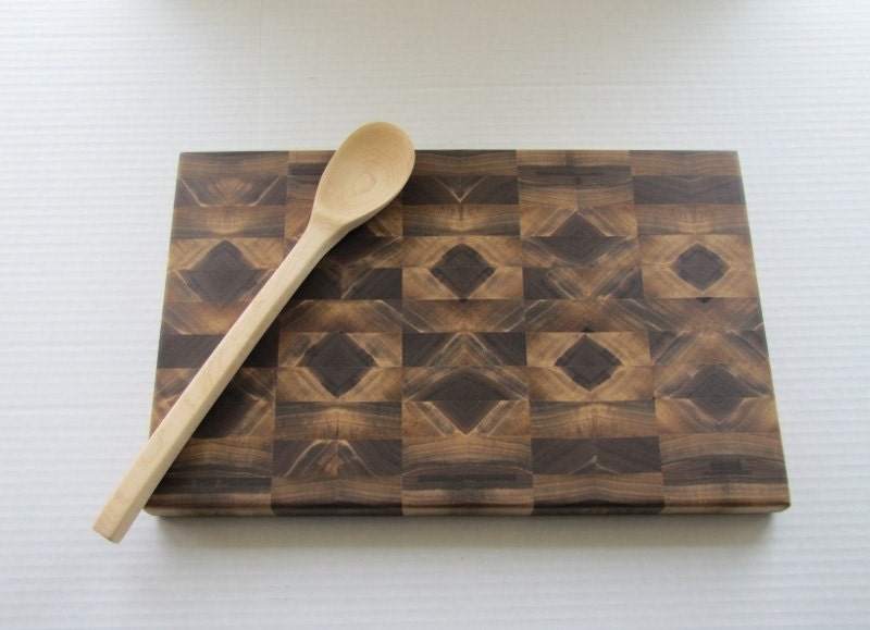 wood cutting board butcher block food prep end grain ready to ship