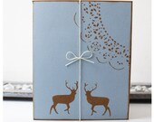 Doily Deers - greeting card - 5x6 inches