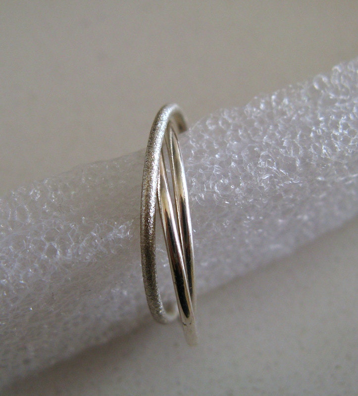 Bridesmaids Jewelry - Skinny Infinity Love Ring - Cartier Rolling Ring  -  in Sterling Silver