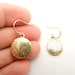 Bridal Earrings, Dangle Earrings, Shiny Earrings, gold earrings, glitter resin, Gift, Circle earrings, drop earrings, Birthday gift